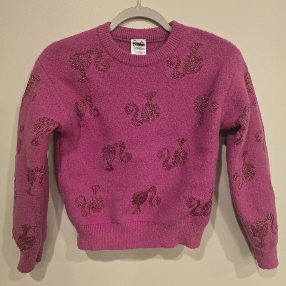 Barbie Pink Sweater with Silhouette Pattern